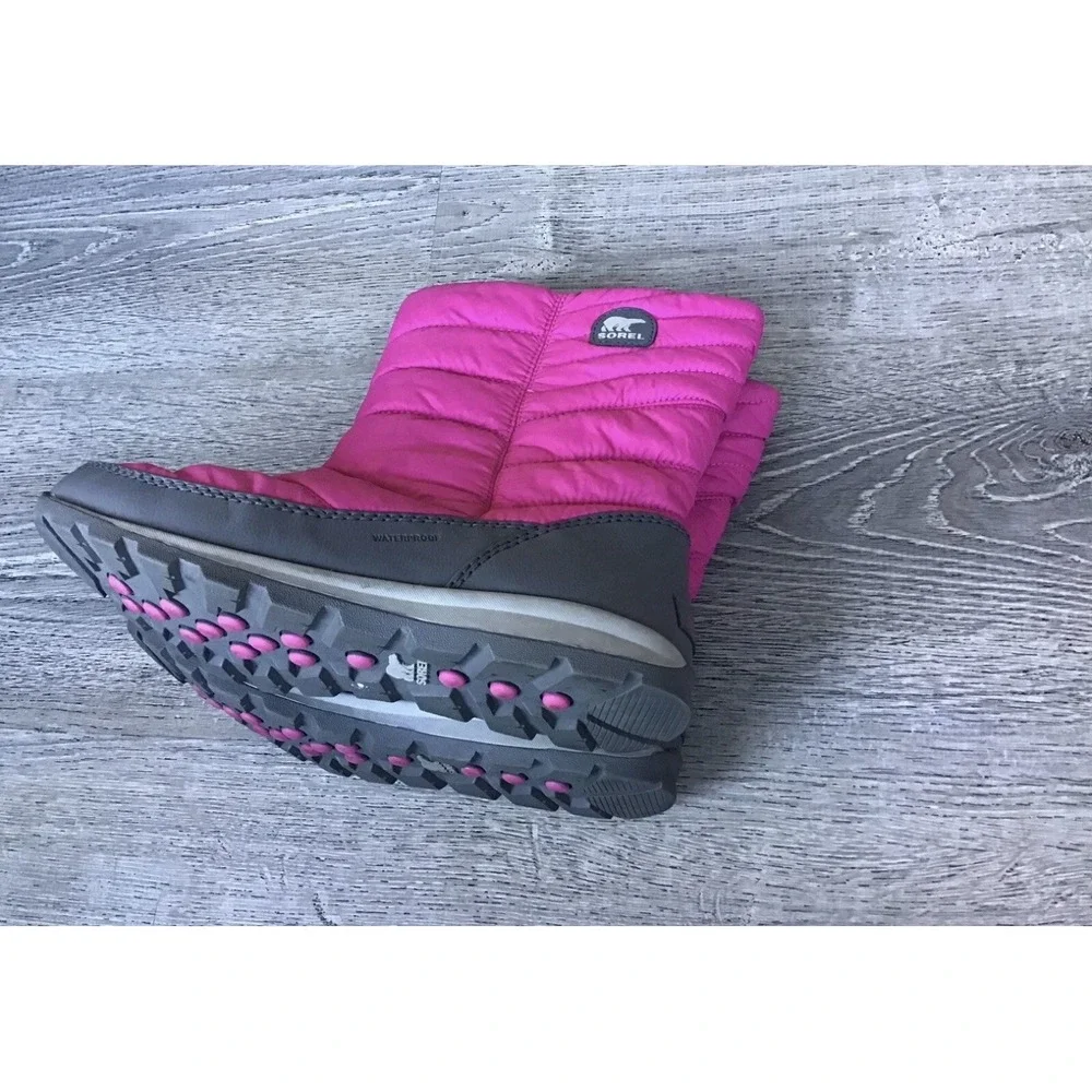 Sorel Youth Girls Size 7 Winter Snow Boots Big Kid Youth Pink/Gray NY1896-695